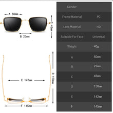 Load image into Gallery viewer, Stylish Retro Brand Shades Men Women Sun Glasses UV400 Square Vintage Metal Steampunk Sunglasses