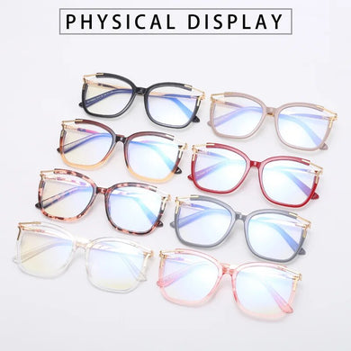 Summer   Anti-blue Glasses Female Sexy Hollow Out Eye Protection Flat Mirror Square Eyeglass Frame