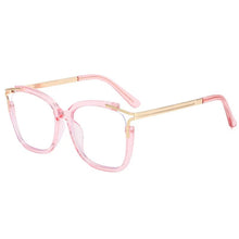 Load image into Gallery viewer, Summer   Anti-blue Glasses Female Sexy Hollow Out Eye Protection Flat Mirror Square Eyeglass Frame