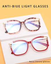 Load image into Gallery viewer, Summer   Anti-blue Glasses Female Sexy Hollow Out Eye Protection Flat Mirror Square Eyeglass Frame