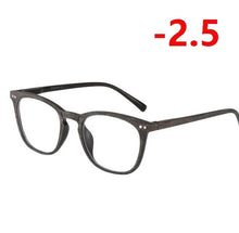 Load image into Gallery viewer, Sun Photochromic Lenses Finished Myopia Glasses For Unisex Retro Wood Color Chameleon Nearsighted Eyewear 0 -1.0 -1.5 -To -4.0