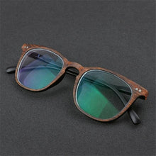 Load image into Gallery viewer, Sun Photochromic Lenses Finished Myopia Glasses For Unisex Retro Wood Color Chameleon Nearsighted Eyewear 0 -1.0 -1.5 -To -4.0