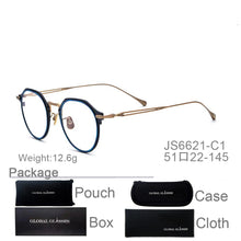 Load image into Gallery viewer, SunCubic Titanium Glasses Frame Men Simple Design Retro Round Prescription Eyeglasses Women Myopia Optical Eyewear JS6621