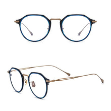 Load image into Gallery viewer, SunCubic Titanium Glasses Frame Men Simple Design Retro Round Prescription Eyeglasses Women Myopia Optical Eyewear JS6621
