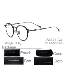 Load image into Gallery viewer, SunCubic Titanium Glasses Frame Men Simple Design Retro Round Prescription Eyeglasses Women Myopia Optical Eyewear JS6621