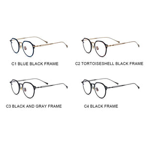 SunCubic Titanium Glasses Frame Men Simple Design Retro Round Prescription Eyeglasses Women Myopia Optical Eyewear JS6621