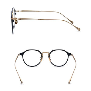 SunCubic Titanium Glasses Frame Men Simple Design Retro Round Prescription Eyeglasses Women Myopia Optical Eyewear JS6621
