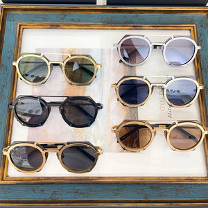 Sunglasses For Men and Women Summer Style Anti-Ultraviolet Retro Square Plate Full Frame Brand Glasses Random Box