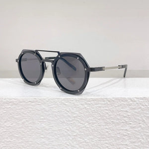 Sunglasses For Men and Women Summer Style Anti-Ultraviolet Retro Square Plate Full Frame Brand Glasses Random Box