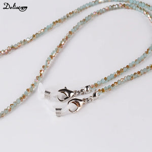 Sunglasses Lanyard Women Handmade Crystal Necklace Glasses Mask Chain Strap Jewelry Anti-lost Strap Chain New