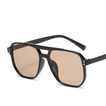 Load image into Gallery viewer, Sunglasses Men Women Vintage Double Bridge Square Frame Sun Glasses Brand Design Shade Eyewear Driving Google UV400 Gafas De Sol