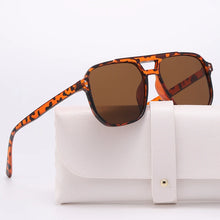 Load image into Gallery viewer, Sunglasses Men Women Vintage Double Bridge Square Frame Sun Glasses Brand Design Shade Eyewear Driving Google UV400 Gafas De Sol