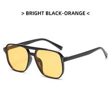Load image into Gallery viewer, Sunglasses Men Women Vintage Double Bridge Square Frame Sun Glasses Brand Design Shade Eyewear Driving Google UV400 Gafas De Sol