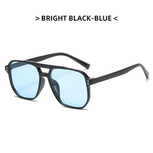 Load image into Gallery viewer, Sunglasses Men Women Vintage Double Bridge Square Frame Sun Glasses Brand Design Shade Eyewear Driving Google UV400 Gafas De Sol