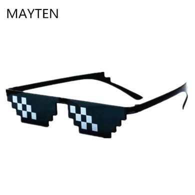 Sunglasses Trick Toy Thug Life Glasses Deal With It Glasses Pixel Women Men Black Mosaic Sunglasses Funny Toy