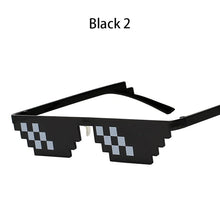 Carica l&#39;immagine nel visualizzatore di Gallery, Sunglasses Trick Toy Thug Life Glasses Deal With It Glasses Pixel Women Men Black Mosaic Sunglasses Funny Toy