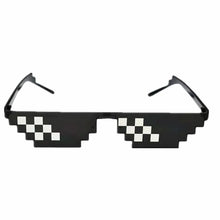 Carica l&#39;immagine nel visualizzatore di Gallery, Sunglasses Trick Toy Thug Life Glasses Deal With It Glasses Pixel Women Men Black Mosaic Sunglasses Funny Toy