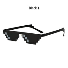 Carica l&#39;immagine nel visualizzatore di Gallery, Sunglasses Trick Toy Thug Life Glasses Deal With It Glasses Pixel Women Men Black Mosaic Sunglasses Funny Toy