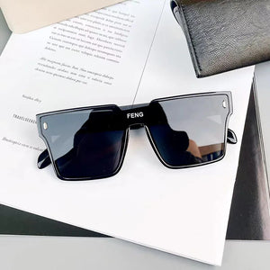 Sunglasses Women Oversized Square  Retro Mirror Lens Eyeglasses MenEyewear Shades UV400 Protection Punk Sun Glasses
