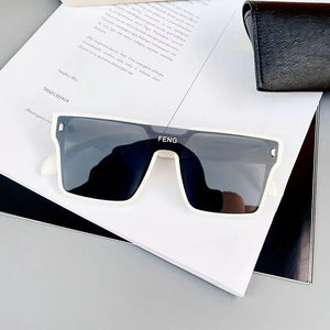 Sunglasses Women Oversized Square  Retro Mirror Lens Eyeglasses MenEyewear Shades UV400 Protection Punk Sun Glasses