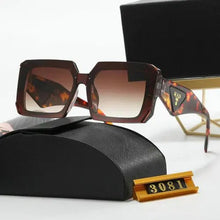 Load image into Gallery viewer, Sunglasses, universal in Europe and America, women&#39;s UV resistant sunglasses, fashionable and American brown