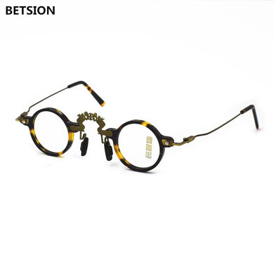 Super Small Round 31mm Tortoise Eyeglasses Frames Acetate Full Rim Glasses Mens Women Spectacles  Eyewear Optical