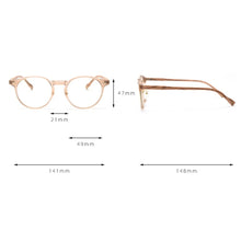 Load image into Gallery viewer, Swanwick women retro round glasses frame for men korean style wood grain TR90 eyeglasses accessories clear lens gray leopard
