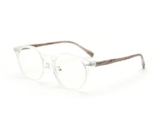 Load image into Gallery viewer, Swanwick women retro round glasses frame for men korean style wood grain TR90 eyeglasses accessories clear lens gray leopard