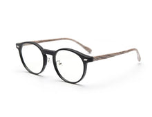 Load image into Gallery viewer, Swanwick women retro round glasses frame for men korean style wood grain TR90 eyeglasses accessories clear lens gray leopard