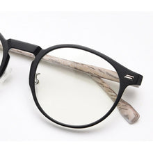 Load image into Gallery viewer, Swanwick women retro round glasses frame for men korean style wood grain TR90 eyeglasses accessories clear lens gray leopard