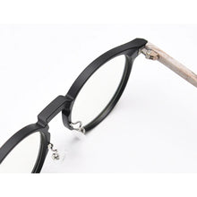 Load image into Gallery viewer, Swanwick women retro round glasses frame for men korean style wood grain TR90 eyeglasses accessories clear lens gray leopard