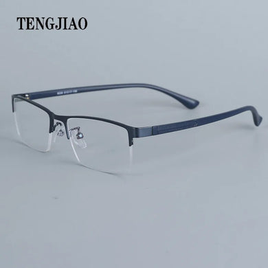 TENGJIAO Spectacle Frame Men Eyeglasses Korean Nerd Computer Prescription Optical For Male Eyewear Clear Lens Glasses Frame