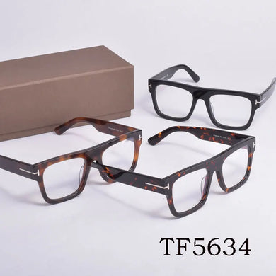 TF Occhiali da vista grandi retrò Montature per occhiali da vista Quadrati in acetato Donna Uomo Lettura Miopia Prescrizione TF5634 Occhiali da sole