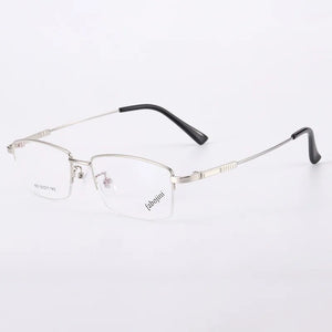 TGCYEYO Half Rim Alloy Front Rim Optical Eyeglasses Frame for Men and Women Eyewear Brand Designer Business Men Frames