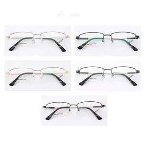 TGCYEYO Half Rim Alloy Front Rim Optical Eyeglasses Frame for Men and Women Eyewear Brand Designer Business Men Frames
