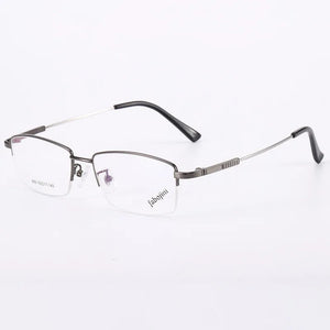 TGCYEYO Half Rim Alloy Front Rim Optical Eyeglasses Frame for Men and Women Eyewear Brand Designer Business Men Frames