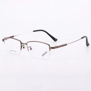 TGCYEYO Half Rim Alloy Front Rim Optical Eyeglasses Frame for Men and Women Eyewear Brand Designer Business Men Frames