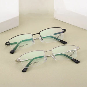 TGCYEYO Half Rim Alloy Front Rim Optical Eyeglasses Frame for Men and Women Eyewear Brand Designer Business Men Frames