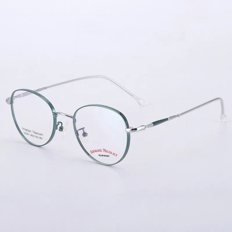 TGCYEYO Retro   Man Woman Round Glasses Metal Alloy Eyeglass Frame Black Silver Gold Spectacles Eyeglasses
