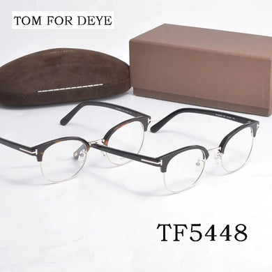TOM FOR DEYE Half Frame Optical Eyeglasses Frames Forde  Acetate Reading Myopia Prescription TF5448 Glasses Man Women