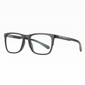 TR-90 Glasses Frame Full Rim Rectangular Eyewear with Spring Hinges Anti-Blue Ray Optical Spectacles Unisex