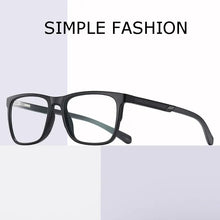 Load image into Gallery viewer, TR-90 Glasses Frame Full Rim Rectangular Eyewear with Spring Hinges Anti-Blue Ray Optical Spectacles Unisex