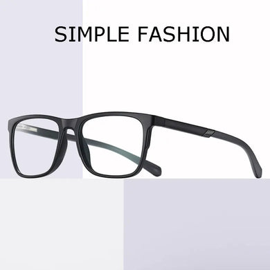 TR-90 Glasses Frame Full Rim Rectangular Eyewear with Spring Hinges Anti-Blue Ray Optical Spectacles Unisex