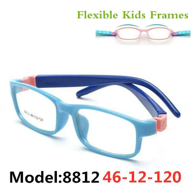 TR Eyeglasses Kids Frames Eyewear Optical Glasses Prescription Glasses Children Flexible Rubber No Screw Bendable Amblyopia 8812