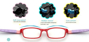 TR Eyeglasses Kids Frames Eyewear Optical Glasses Prescription Glasses Children Flexible Rubber No Screw Bendable Amblyopia 8812