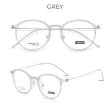Load image into Gallery viewer, TR Titanium Eyeglasses Women Glasses Designed Full Rim Round Spectacle Vintage Style Fashion Small Size Frame Girl Brown Slim