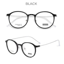 Load image into Gallery viewer, TR Titanium Eyeglasses Women Glasses Designed Full Rim Round Spectacle Vintage Style Fashion Small Size Frame Girl Brown Slim