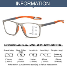 Load image into Gallery viewer, TR90 Anti-blue Light Multifocal Reading Glasses Men Women Progressive Near Far Eyewear Ultralight Sports Farsight Eyeglasses