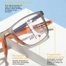 Load image into Gallery viewer, TR90 Anti-blue Light Multifocal Reading Glasses Men Women Progressive Near Far Eyewear Ultralight Sports Farsight Eyeglasses