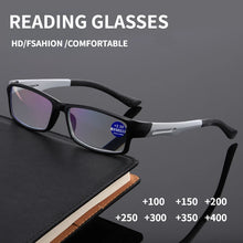 Load image into Gallery viewer, TR90 Anti-blue Light Reading Glasses Men and Women Hyperopia Glasses Ultra-light Retro Reading Glasses +100 To +400